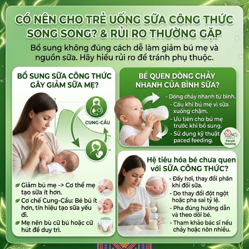có nên cho trẻ uống sữa công thức